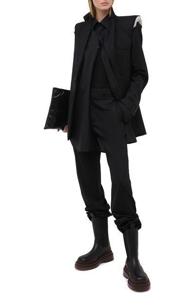 Шерстяной жакет VETEMENTS черного цвета по цене 217500 руб., арт. WAH21JA021 1208/BLACK, фото 2 Шерстяной жакет VETEMENTS, арт. WAH21JA021 1208/BLACK, фото 2