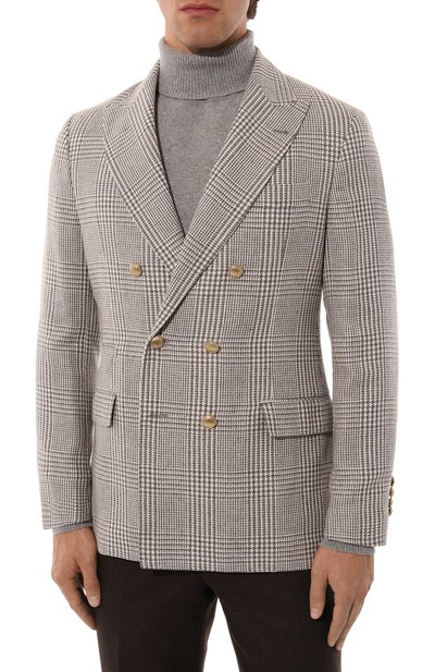 Пиджак изо льна и шерсти BRUNELLO CUCINELLI, арт. MG4977BPDE, фото 4