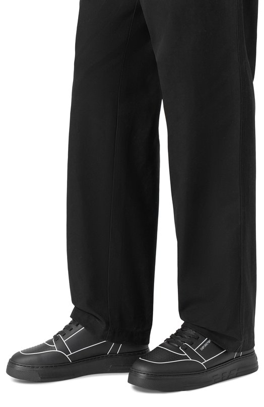 Кожаные кеды Emporio Armani EM002852/AF18014 Чёрный  EM002852/AF18014 Фото 3