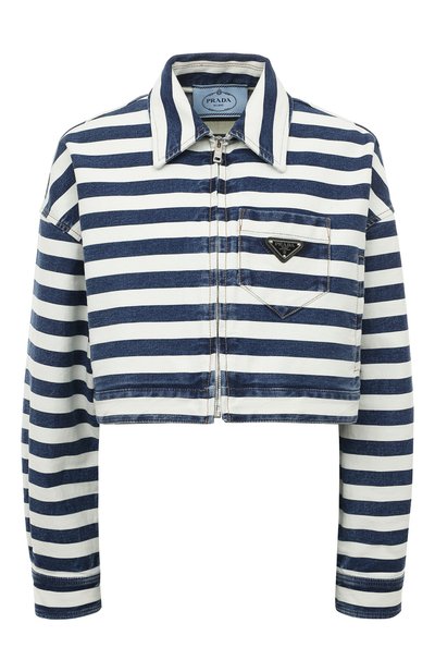 Женская джинсовая куртка PRADA, арт. GFB288-10G2-F0008-221