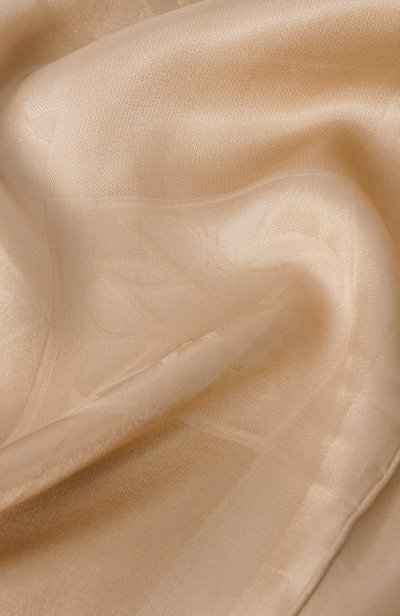 Шелковый шарф ELIE SAAB светло-бежевого цвета по цене 46900 руб., арт. 710011901, фото 3 Шелковый шарф ELIE SAAB, арт. 710011901, фото 3