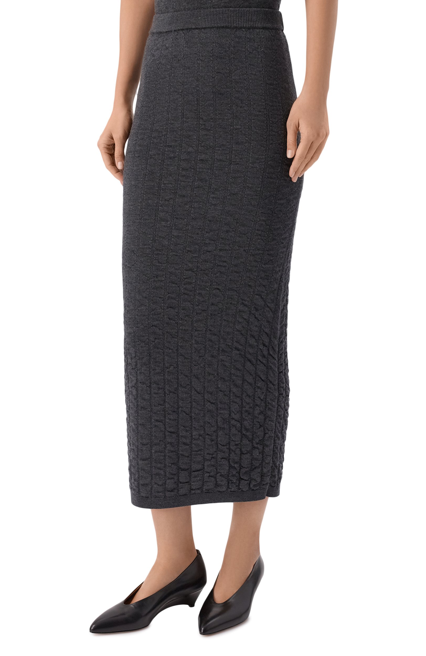 Шерстяная юбка YUZEFI, арт. SHADI-STRAIGHT MIDI SKIRT, фото 3