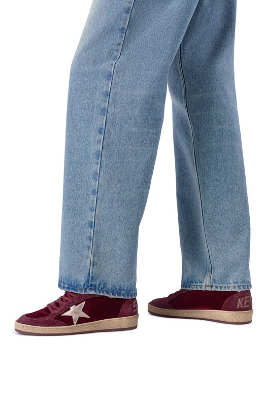 Комбинированные кеды Ball Star Golden Goose Deluxe Brand GWF00117.F007476 Бордовый  GWF00117.F007476 Фото 2
