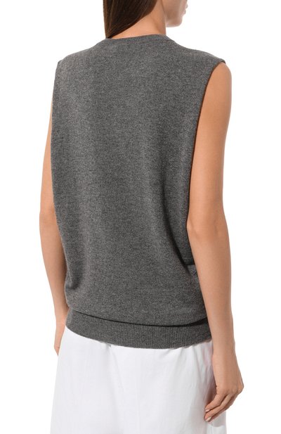 Кашемировый топ JIL SANDER темно-серого цвета по цене 98100 руб., арт. J02GP0017/J13201, фото 4 Кашемировый топ JIL SANDER, арт. J02GP0017/J13201, фото 4