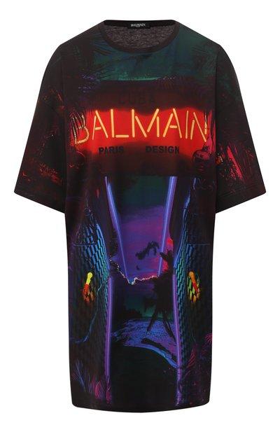 Женская хлопковая футболка BALMAIN, арт. RF11106/I062
