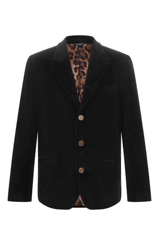 Вельветовый пиджак Dolce & Gabbana G2VG3Z/FUWDU Чёрный G2VG3Z/FUWDU