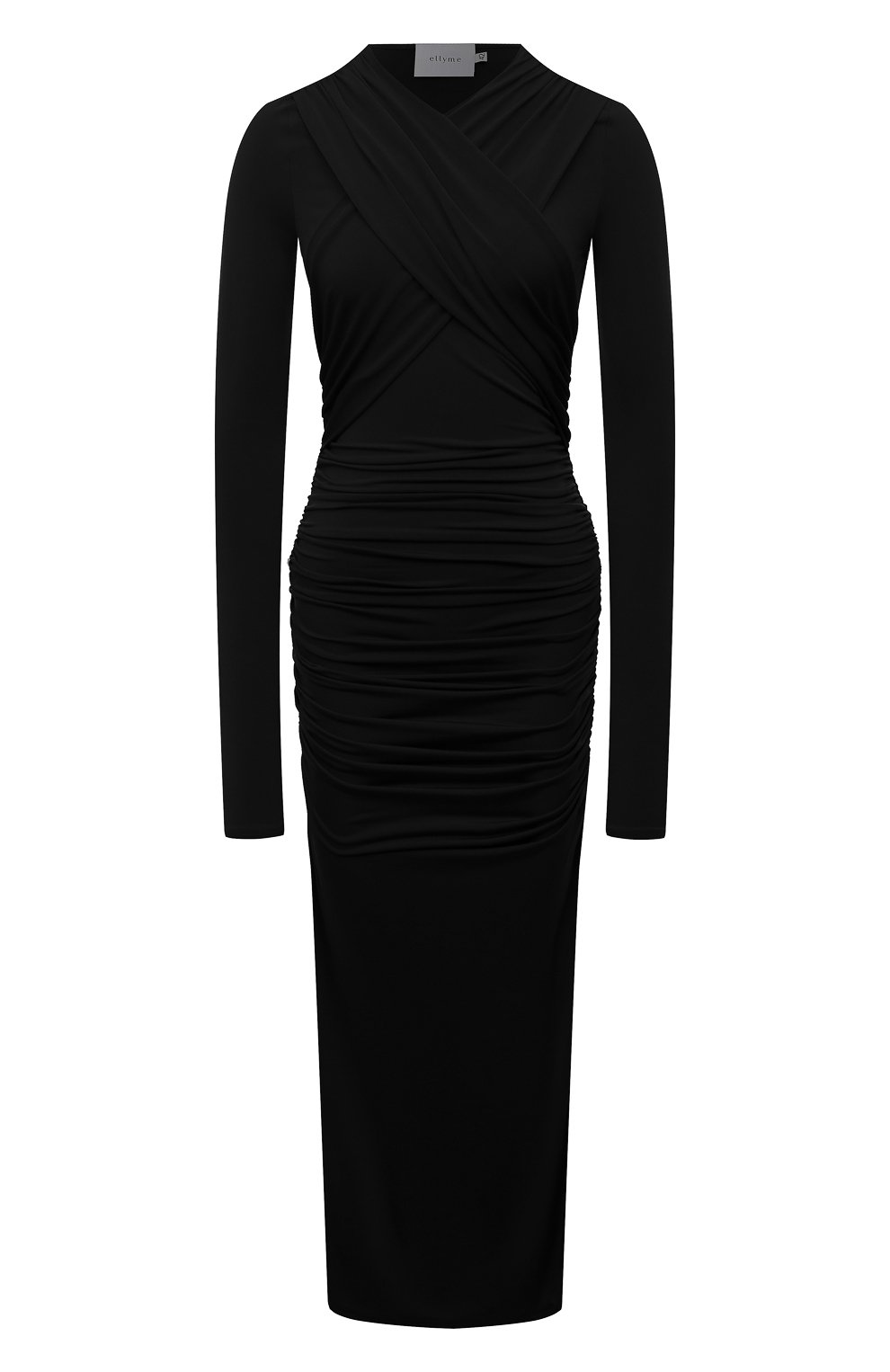 Платье из вискозы ELLYME черного цвета по цене 29000 руб., арт. 18031, фото 1 Платье из вискозы ELLYME, арт. 18031, фото 1
