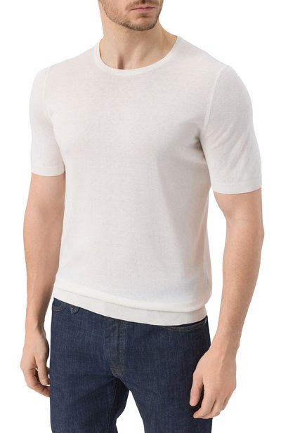 Шелковый джемпер GRAN SASSO белого цвета по цене 28550 руб., арт. 43112/23503, фото 3 Шелковый джемпер GRAN SASSO, арт. 43112/23503, фото 3