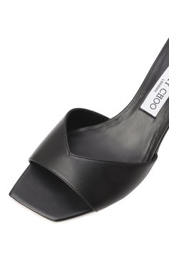 Женские кожаные мюли skye 70 JIMMY CHOO черного цвета, арт. SKYE 70/CLF | Фото 7 (Драгоценные камни: Проставлено; Материал внешний: Натуральная кожа; Каблук высота: Высокий; Подошва: Плоская; Материал сплава: Проставлено; Материал внутренний: Натуральная кожа; Каблук тип: Фигурный)