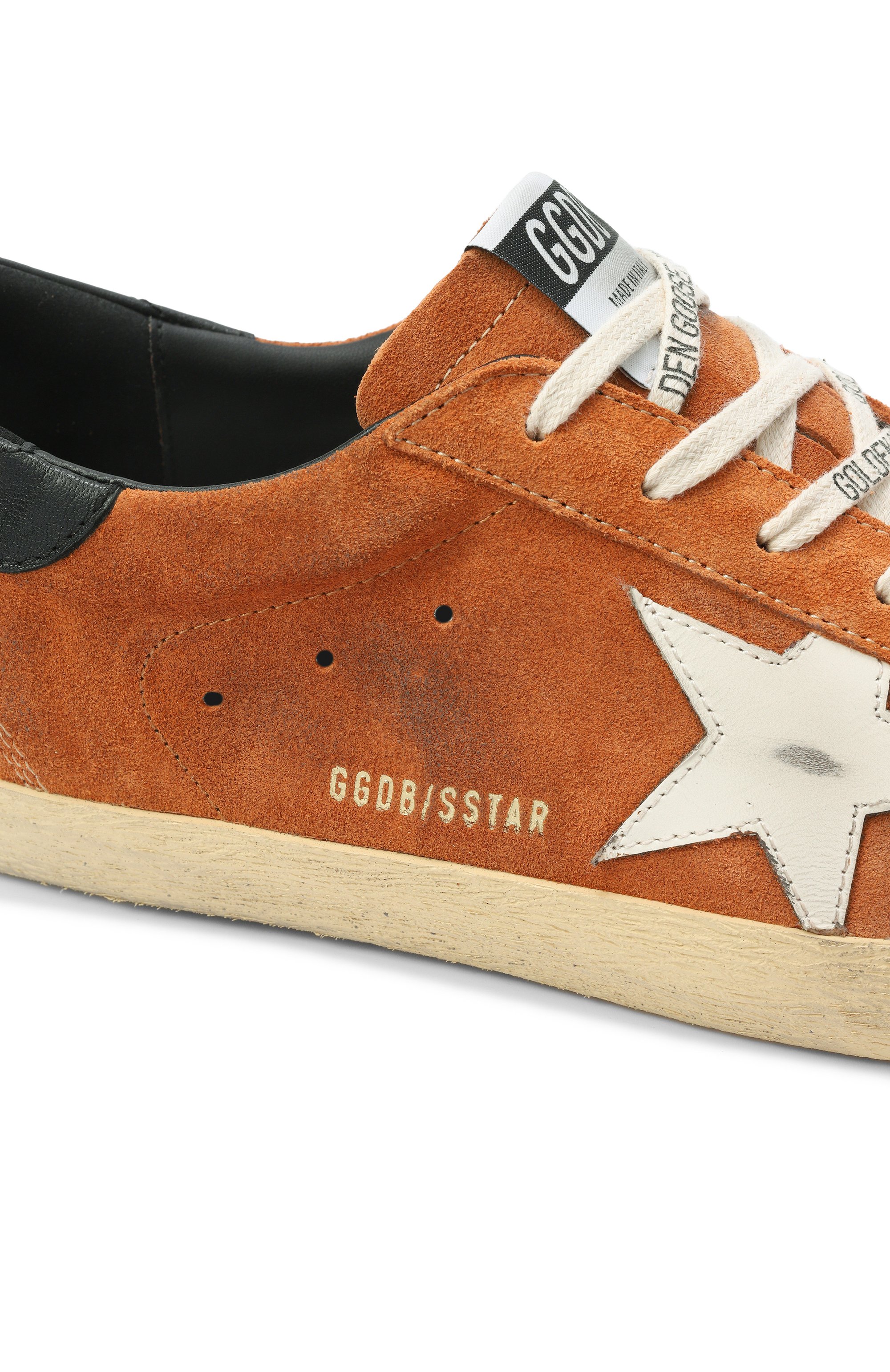 Замшевые кеды super-star GOLDEN GOOSE DELUXE BRAND коричневого цвета по цене 72650 руб., арт. GMF00101.F008752, фото 6 Замшевые кеды super-star GOLDEN GOOSE DELUXE BRAND, арт. GMF00101.F008752, фото 6