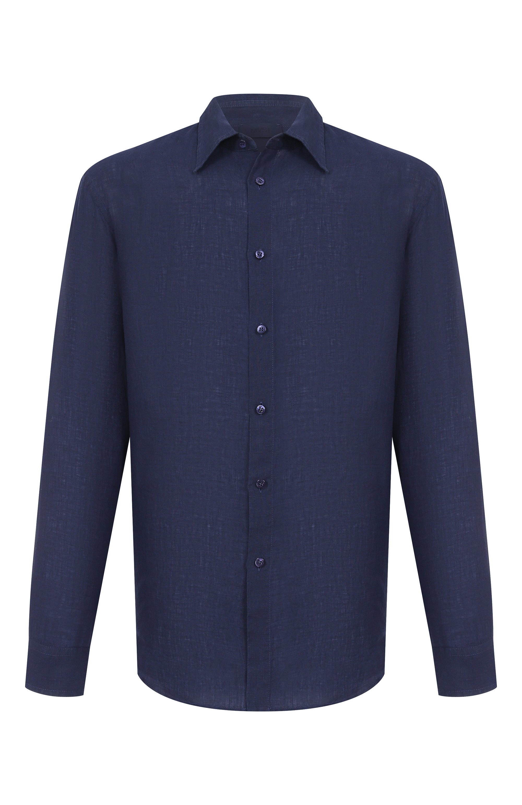 Льняная рубашка MVST темно-синего цвета по цене 61550 руб., арт. G031/3626, фото 1 Льняная рубашка MVST, арт. G031/3626, фото 1