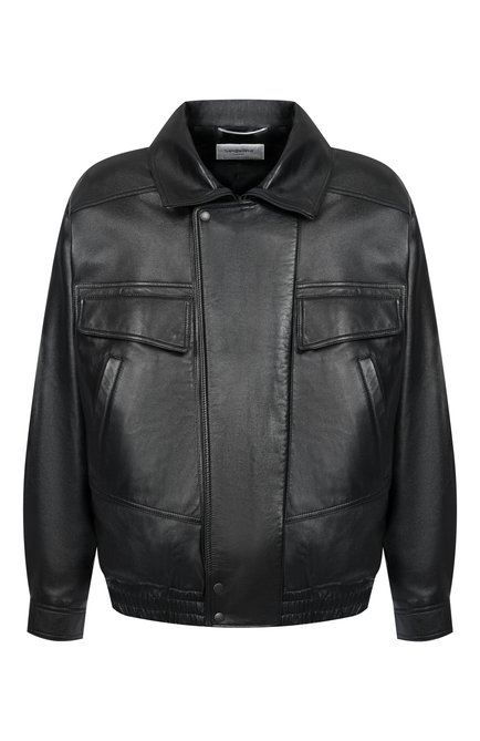 Мужской кожаный бомбер SAINT LAURENT, арт. 840864/YCIJ2
