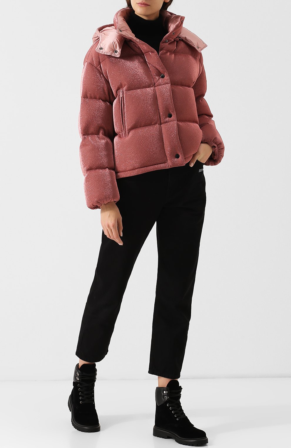 Стеганая куртка с капюшоном и металлизированной нитью MONCLER, арт. D2-093-45346-80-829DD, фото 2
