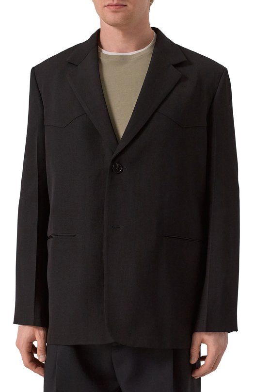 Пиджак из вискозы и шелка Jil Sander J21BN0211-J65324 Чёрный  J21BN0211-J65324 Фото 5