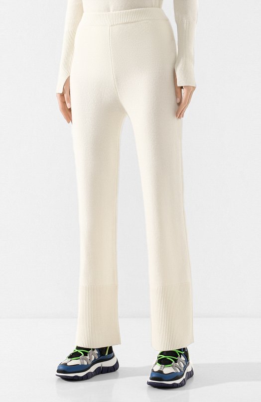 Кашемировые брюки Joseph Белый, фото 3