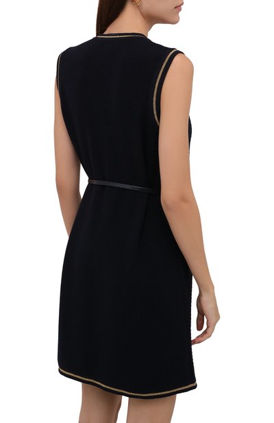 Платье из шерсти и хлопка GUCCI синего цвета по цене 252000 руб., арт. 658350/XKBV0, фото 4 Платье из шерсти и хлопка GUCCI, арт. 658350/XKBV0, фото 4