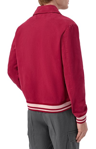 Хлопковый бомбер KITON бордового цвета по цене 347000 руб., арт. UGK153K0739H, фото 4 Хлопковый бомбер KITON, арт. UGK153K0739H, фото 4