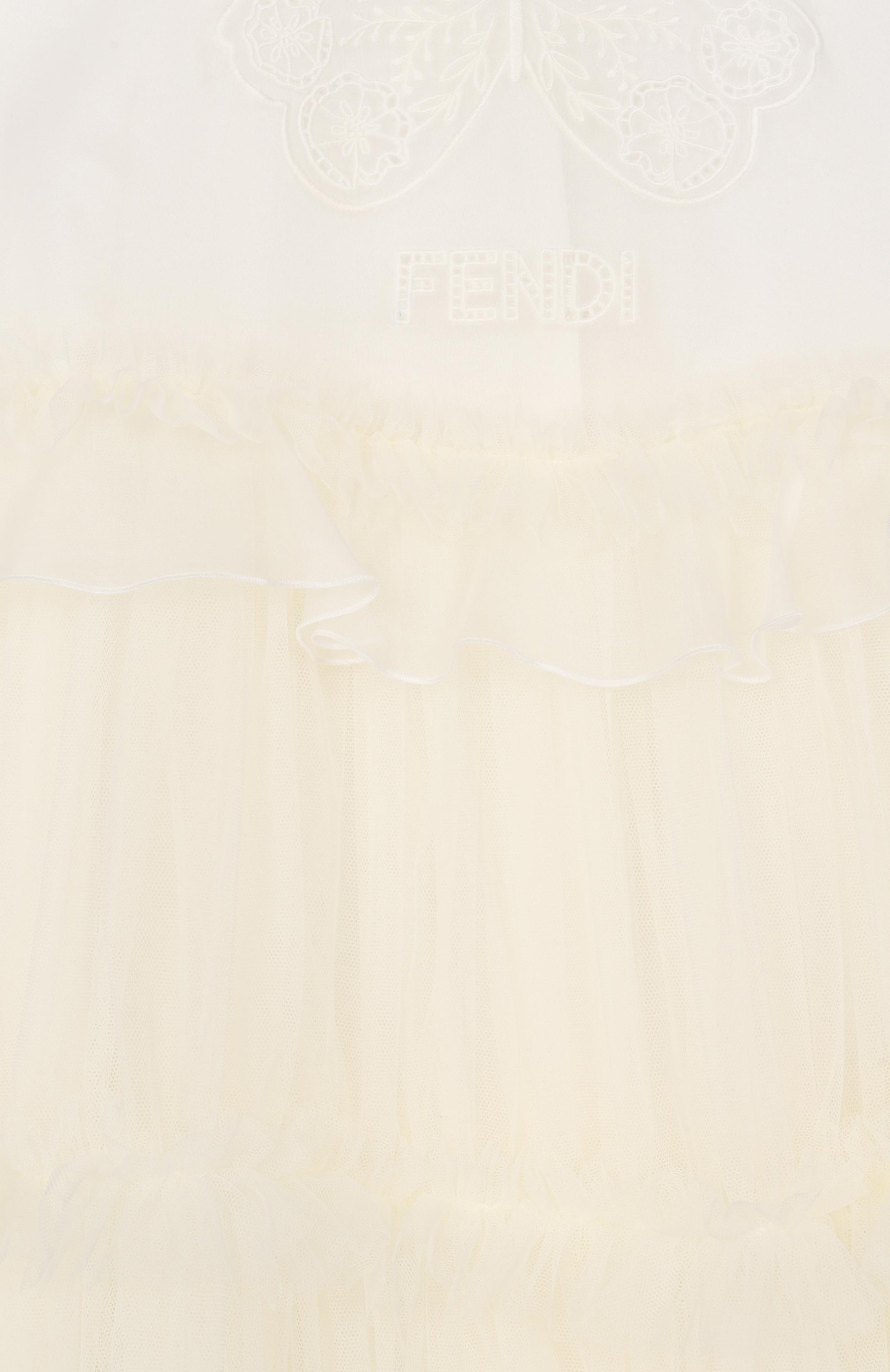 Шелковое платье FENDI молочного цвета по цене 99500 руб., арт. JFB859/AG20, фото 3 Шелковое платье FENDI, арт. JFB859/AG20, фото 3