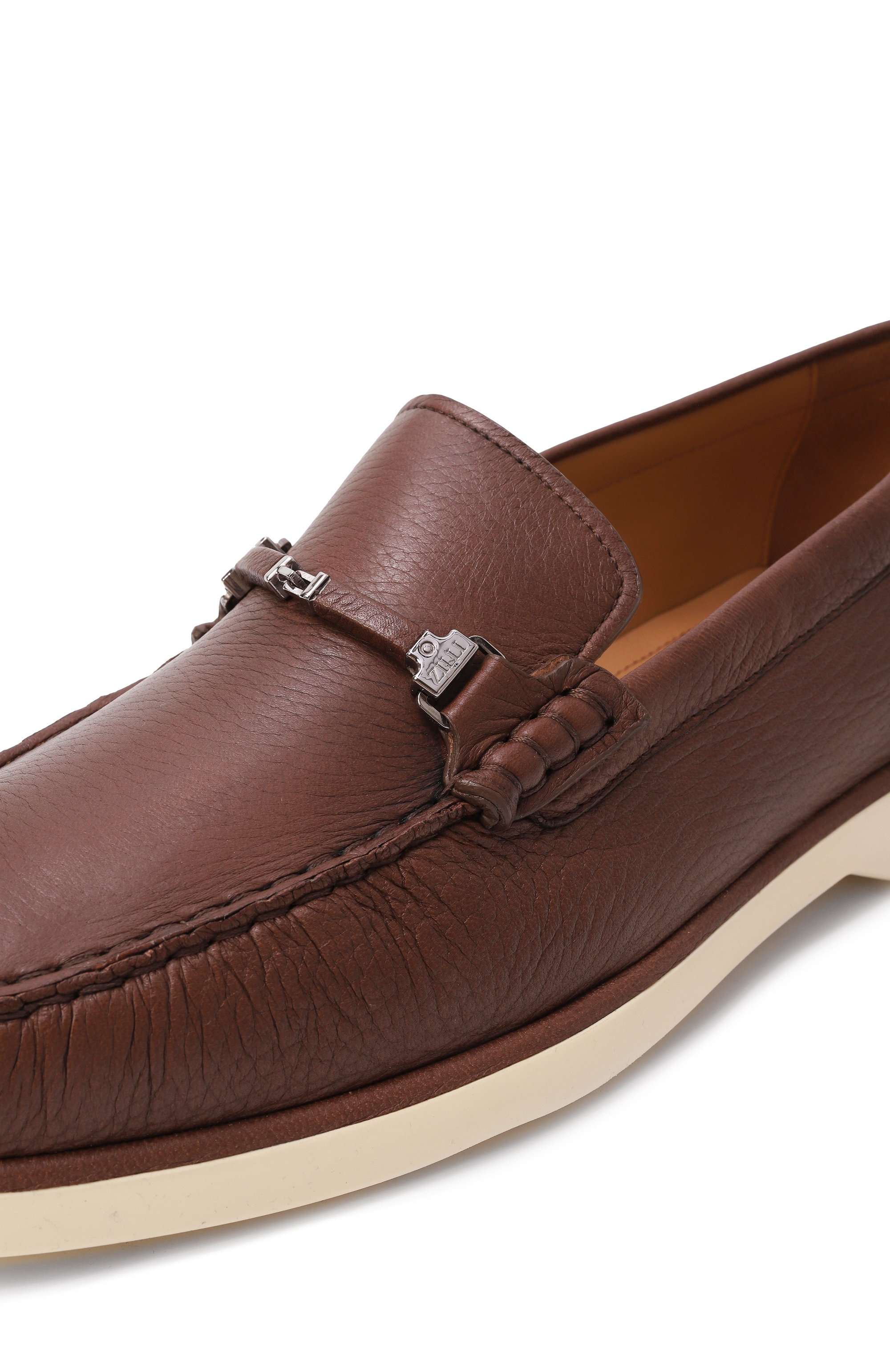 Кожаные лоферы ZILLI коричневого цвета по цене 148500 руб., арт. H0190BM1961VZTP03, фото 7 Кожаные лоферы ZILLI, арт. H0190BM1961VZTP03, фото 7