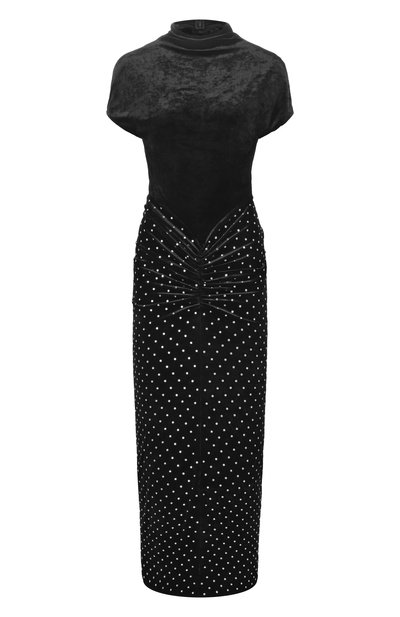 Женское бархатное платье ALAIA, арт. AA9R2896X094C