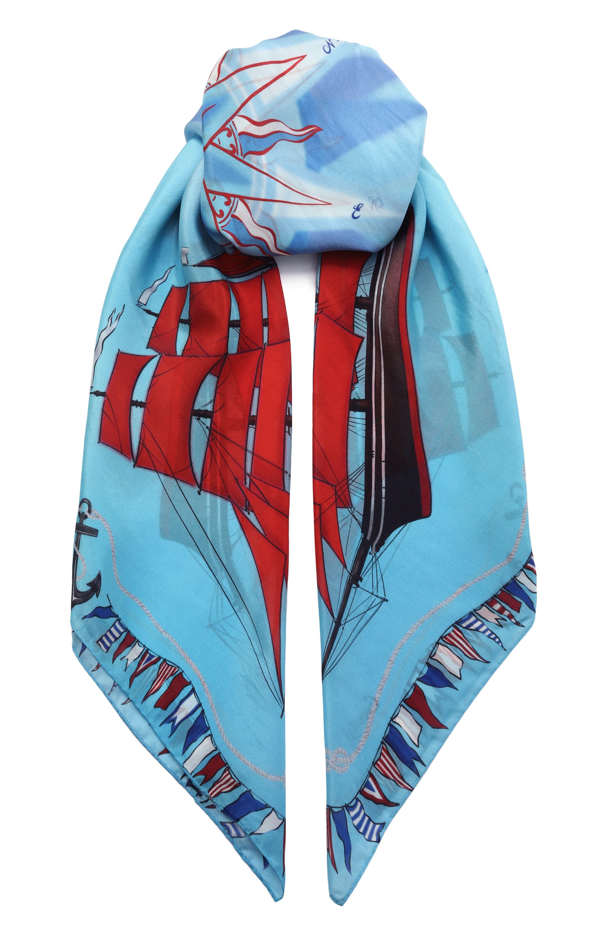 Шелковый платок алые паруса GOURJI, арт. 91120537/4451108, фото 1