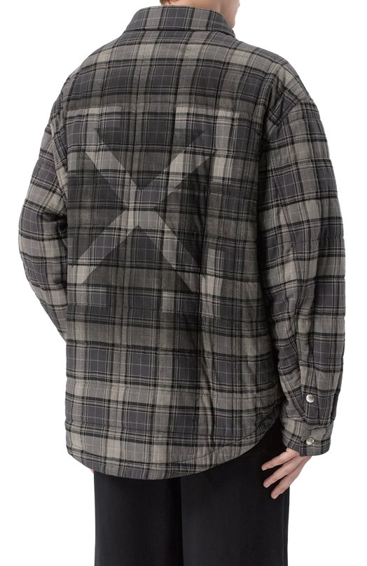 Утепленная куртка-рубашка Off-White 0MES01AF25FAB002 Серый  0MES01AF25FAB002 Фото 4