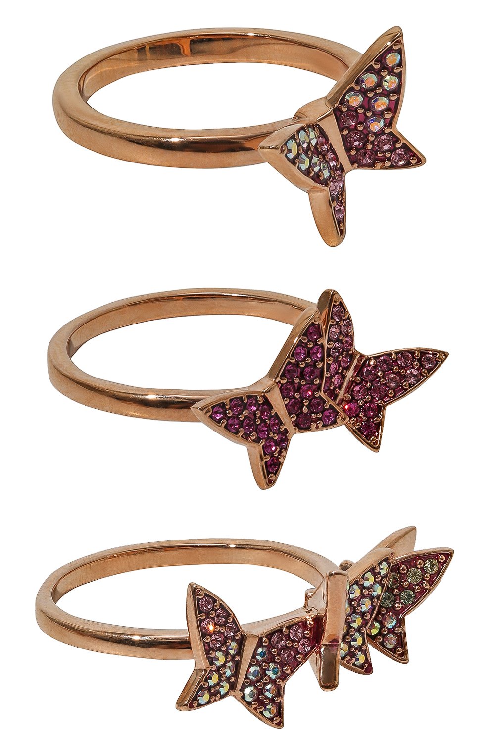 Набор из трех колец lilia SWAROVSKI золотого цвета по цене 17450 руб., арт. 5636418, фото 1 Набор из трех колец lilia SWAROVSKI, арт. 5636418, фото 1