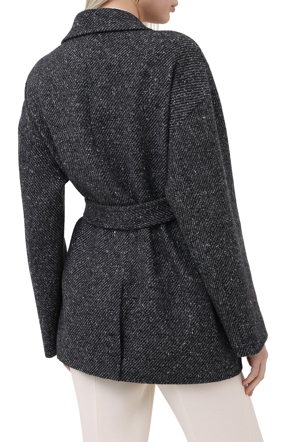 Кашемировое пальто LORO PIANA серого цвета по цене 541500 руб., арт. FAL2987, фото 4 Кашемировое пальто LORO PIANA, арт. FAL2987, фото 4