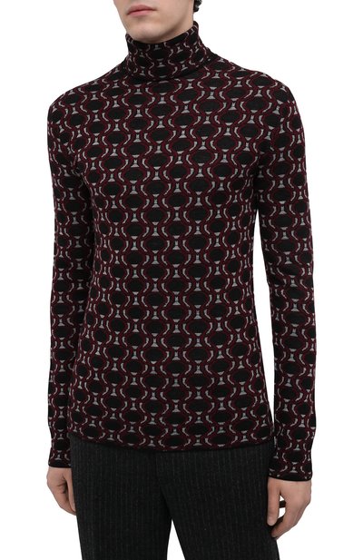 Шерстяная водолазка PRADA бордового цвета по цене 135000 руб., арт. UMR500-1ZOG-F0BD9-212, фото 3 Шерстяная водолазка PRADA, арт. UMR500-1ZOG-F0BD9-212, фото 3