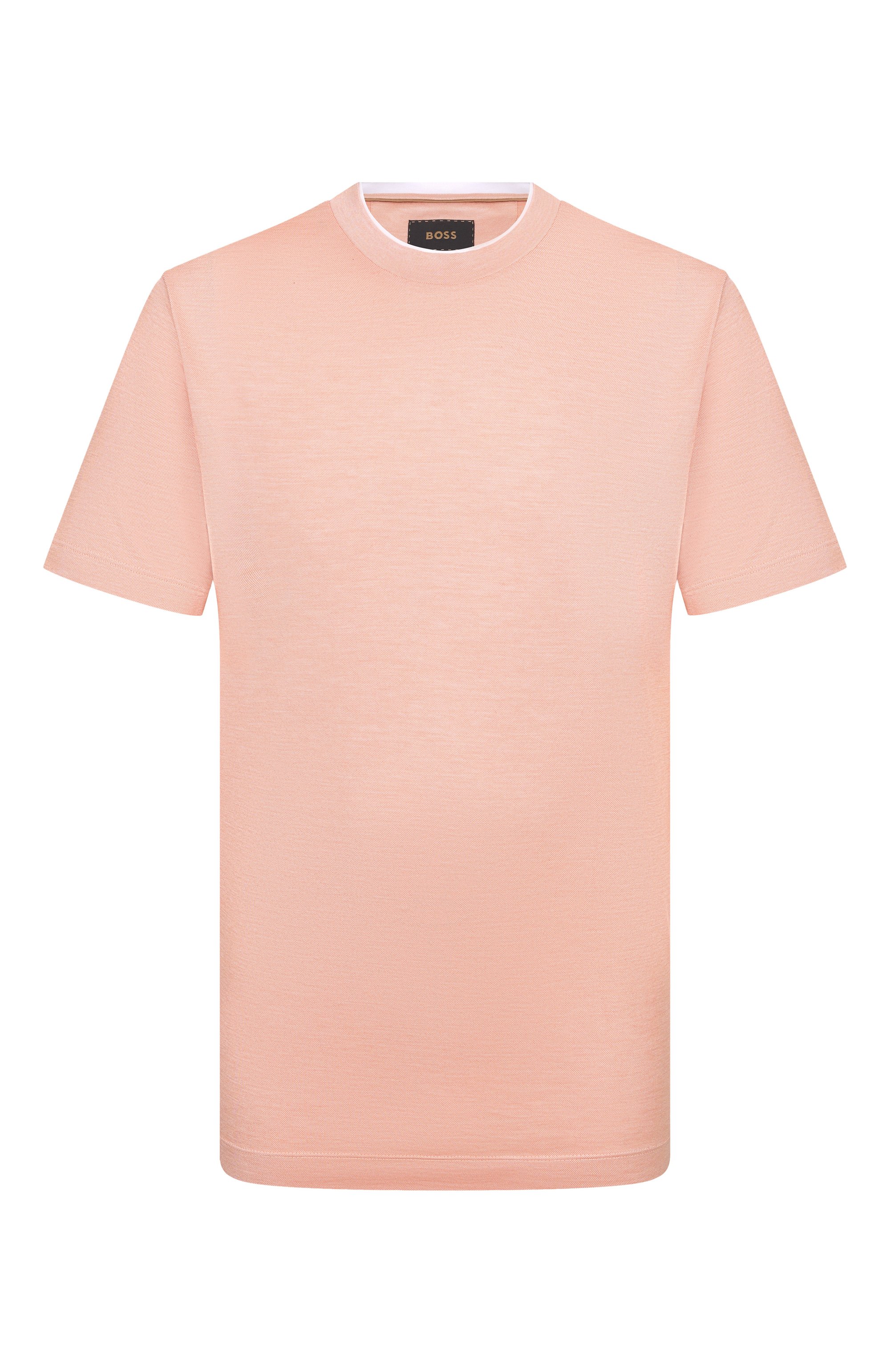 Футболка из шелка и хлопка BOSS CAMEL, арт. 50559901, фото 1