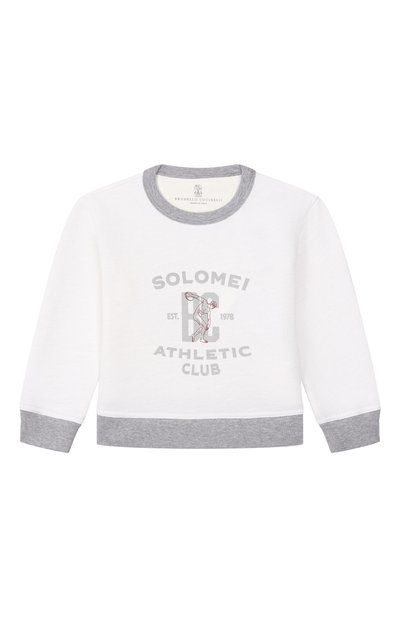 Свитшот из хлопка и льна BRUNELLO CUCINELLI, арт. BR831E502B