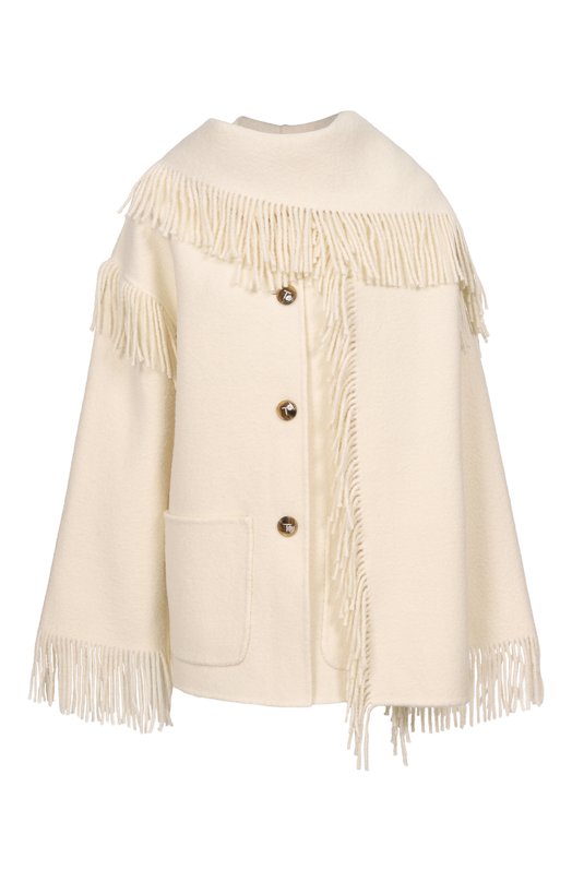 Шерстяное пальто TOTEME 254-WR00242-FB0471 Кремовый 254-WR00242-FB0471