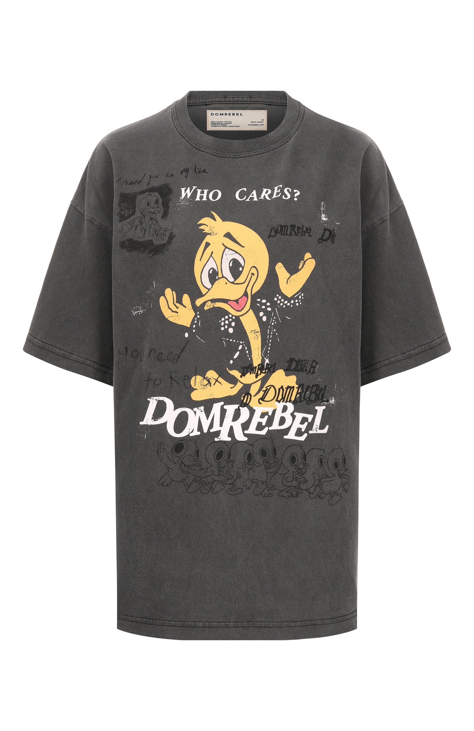 Хлопковая футболка DOMREBEL, арт. WH0 CARES/T-SHIRT, фото 1