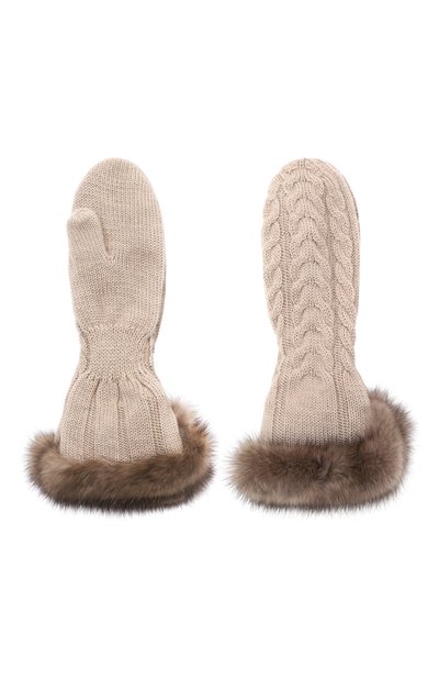 Утепленные варежки с отделкой из соболя BLACK SABLE, арт. BS-ACSKV-MG, фото 3