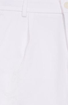 Детские хлопковые шорты DOLCE & GABBANA белого цвета, арт. L43Q25/G7M4D/2-6 | Фото 3 (Материал внешний: Хлопок; Нос: Не проставлено; Случай: Повседневный; Автоматизация состава: Проставлено; Ростовка одежда: 2 года | 92 см, 4 года | 104 см, 5 лет | 110 см, 6 лет | 116 см, 3 года | 98 см)