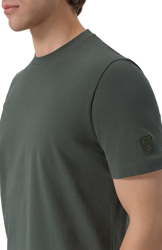 Хлопковая футболка Corneliani 27G586/2725028 Зелёный  27G586/2725028 Фото 5