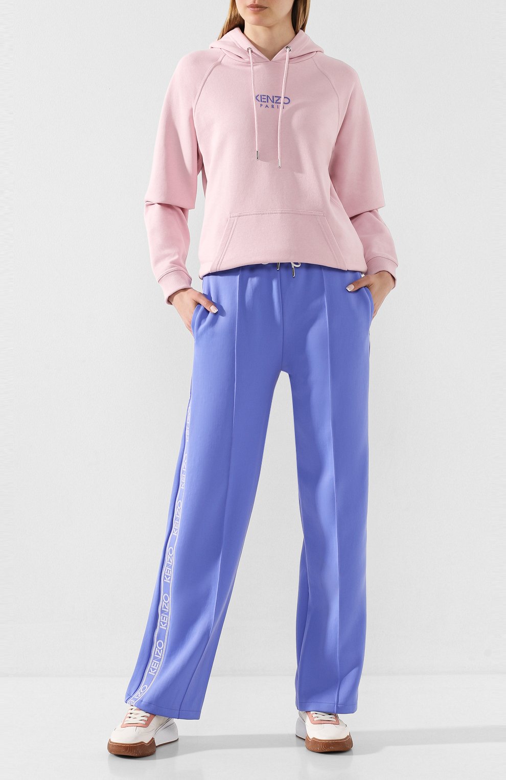 Хлопковое худи KENZO светло-розового цвета по цене 26900 руб., арт. FA52SW771962, фото 2 Хлопковое худи KENZO, арт. FA52SW771962, фото 2