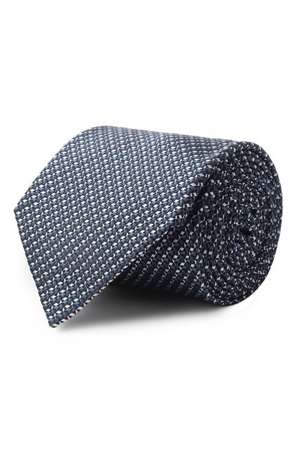Мужской шелковый галстук ZEGNA синего цвета, арт. 1P8/Z9D81TA9 | Фото 1 (Нос: Не проставлено; Материал: Шелк, Текстиль; Материал сплава: Проставлено; Принт: С принтом)