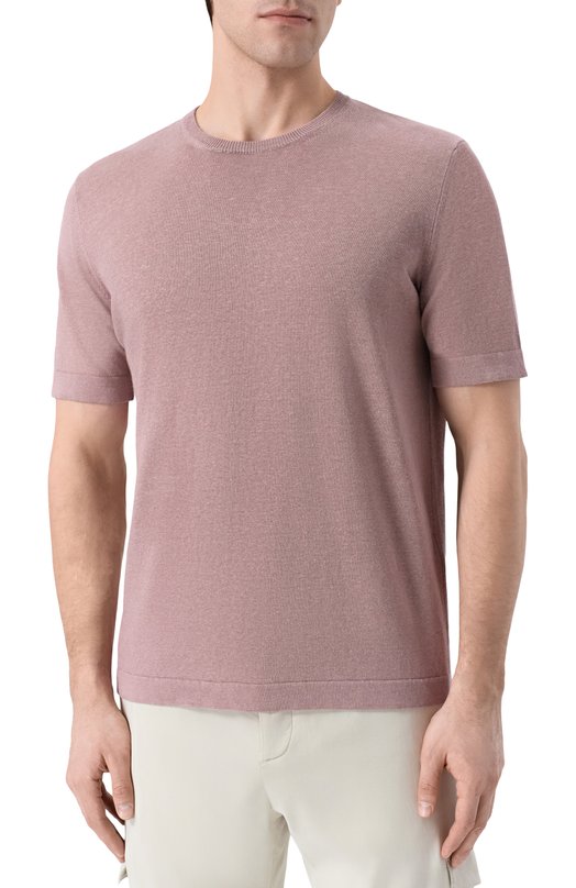 Джемпер изо льна и кашемира MVST 25E/X1P/0/A001/7639 Розовый  25E/X1P/0/A001/7639 Фото 3