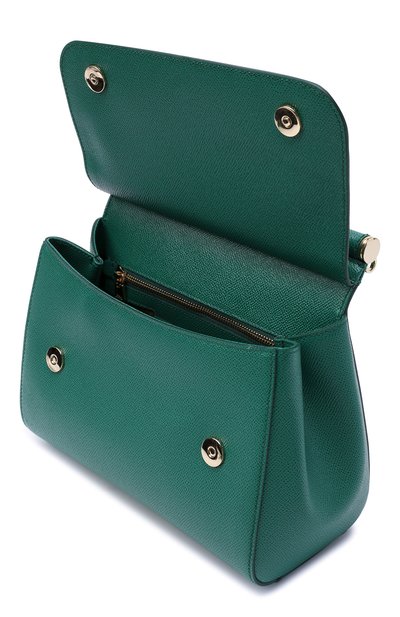 Сумка sicily medium DOLCE & GABBANA изумрудного цвета по цене 229000 руб., арт. BB6002/A1001, фото 4 Сумка sicily medium DOLCE & GABBANA, арт. BB6002/A1001, фото 4
