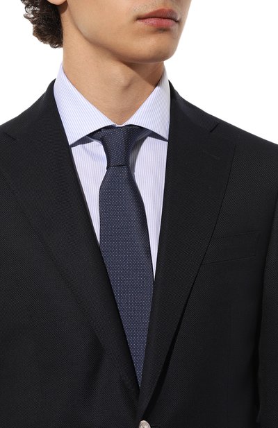 Шелковый галстук CORNELIANI темно-синего цвета по цене 27050 руб., арт. 92U390-3820312, фото 2 Шелковый галстук CORNELIANI, арт. 92U390-3820312, фото 2