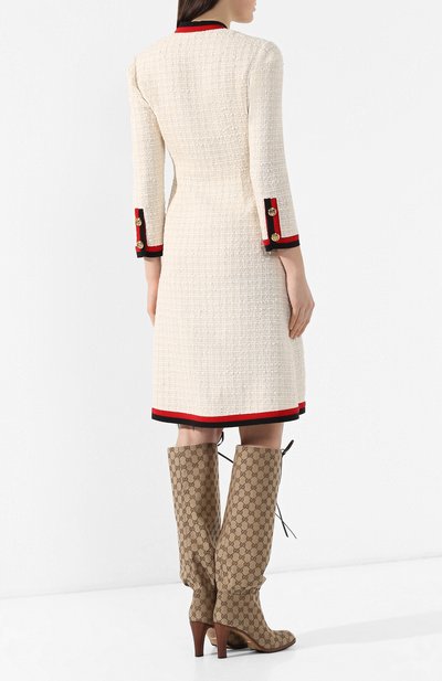 Хлопковое платье GUCCI кремового цвета по цене 207000 руб., арт. 551562/ZAAK2, фото 4 Хлопковое платье GUCCI, арт. 551562/ZAAK2, фото 4