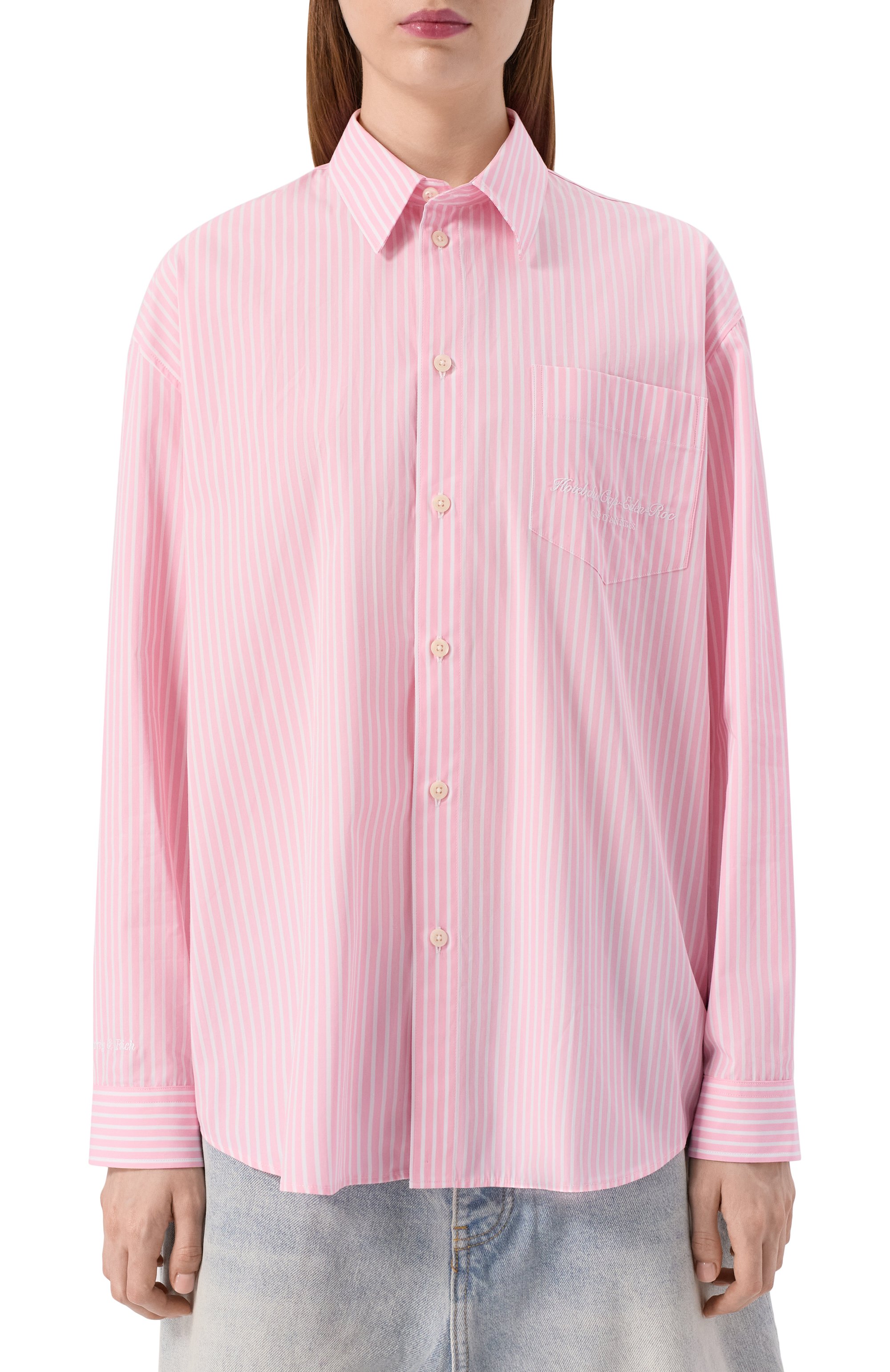 Хлопковая рубашка sporty & rich x hotel du cap-eden-roc SPORTY AND RICH, арт. SI00760673ST64, фото 3