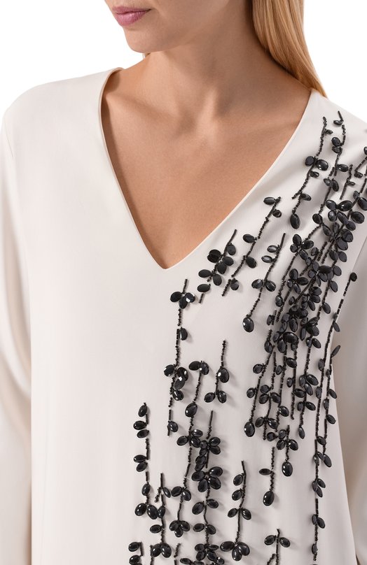 Шелковое платье Kiton D61310K0977A Белый  D61310K0977A Фото 4