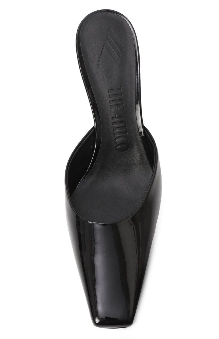 Женские мюли juno 75 THE ATTICO черного цвета, арт. 250WSH00849/EEE056AA | Фото 6 (Каблук тип: Шпилька; Материал внешний: Экокожа; Подошва: Плоская; Материал внутренний: Натуральн�ая кожа; Каблук высота: Высокий; Автоматизация ТО: Проставлено; Автоматизация состава: Проставлено)