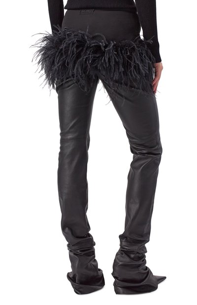 Юбка с отделкой перьями THE ATTICO, арт. 260WCR00153/PAA085MB, фото 4