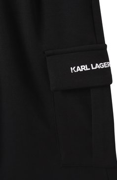 Детские шорты-карго KARL LAGERFELD KIDS черного цвета, арт. Z30412 | Фото 3 (Материал сплава: Проставлено; Нос: Не проставлено; Случай: Повседневный; Материал внешний: Хлопок, Синтетический материал; Ростовка одежда: 7 лет | 122 см, 12 лет | 152 см, 13 - 15 лет | 158 см, 9 лет | 134 см, 16 лет | 164 см)