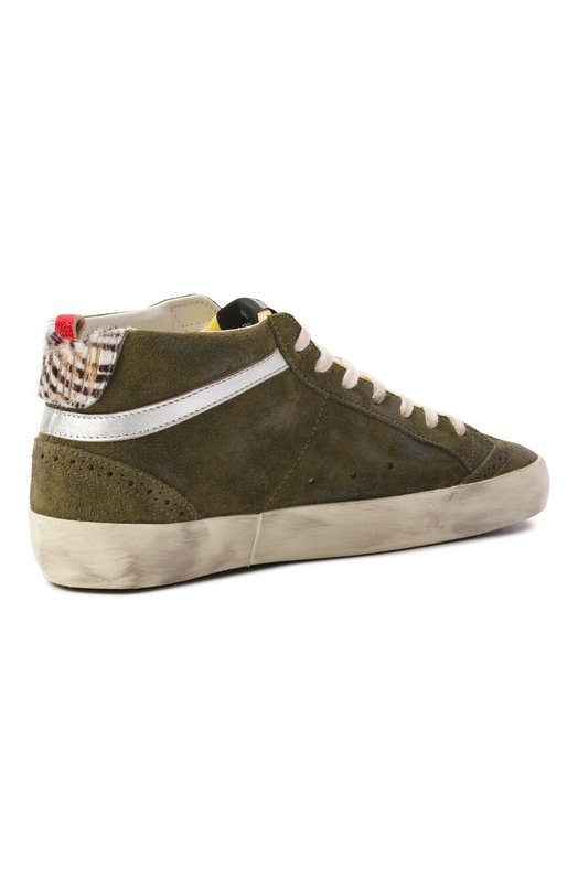 Замшевые кеды Mid Star Golden Goose Deluxe Brand GWF00122.F003228 Хаки  GWF00122.F003228 Фото 5