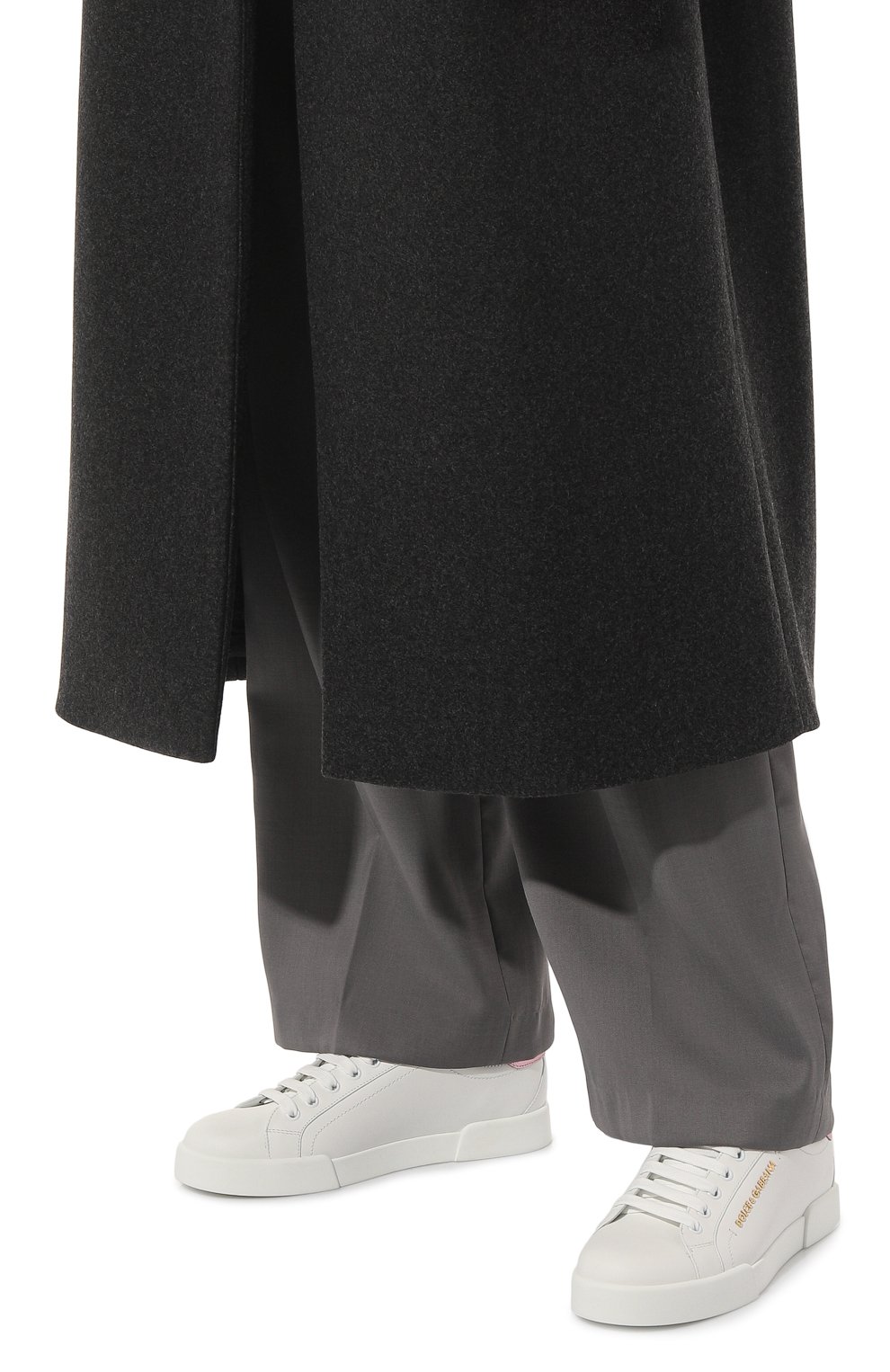 Кожаные кеды portofino DOLCE & GABBANA белого цвета по цене 63300 руб., арт. CK1602/AN298, фото 3 Кожаные кеды portofino DOLCE & GABBANA, арт. CK1602/AN298, фото 3