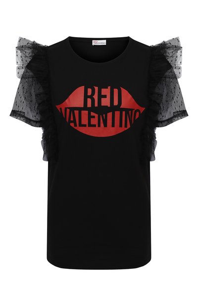 Женская хлопковая футболка REDVALENTINO, арт. UR0MG07S/5K4